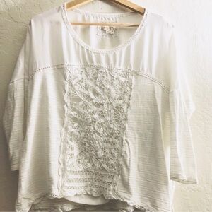 Anthropologie white Lace Women's Top